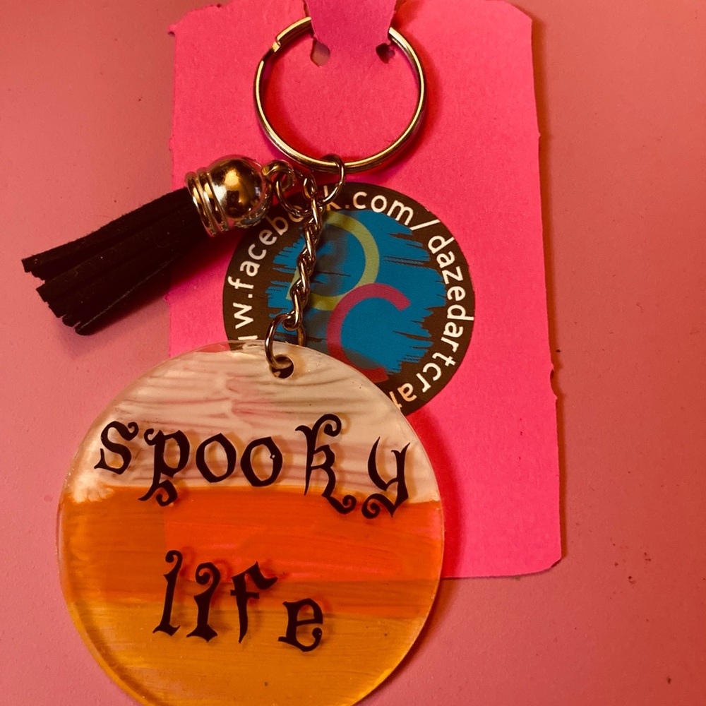 Spooky life homemade keychain